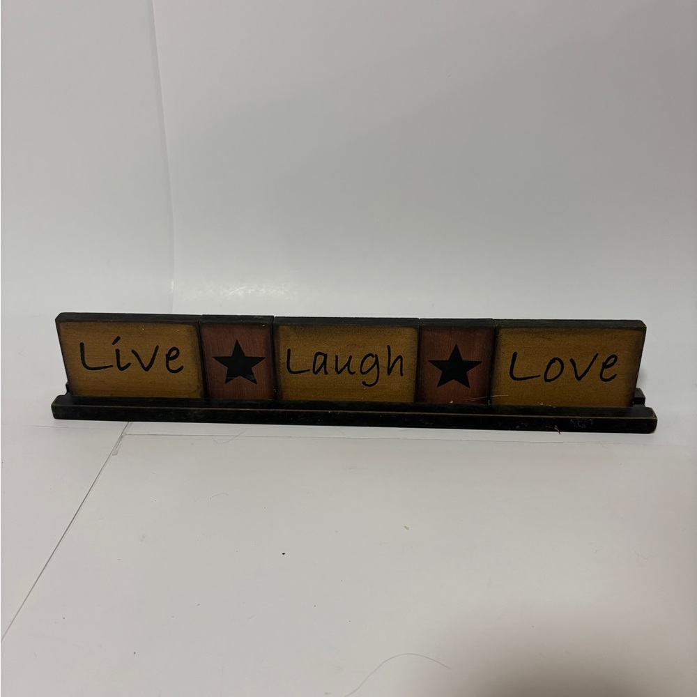 “Live Laugh Love” Home Decor Wooden Sign